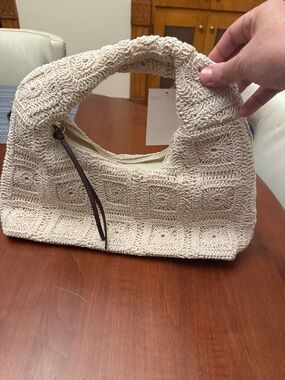 Handcrafted Crochet Cream Bag